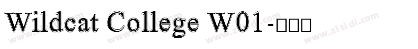 Wildcat College W01字体转换
